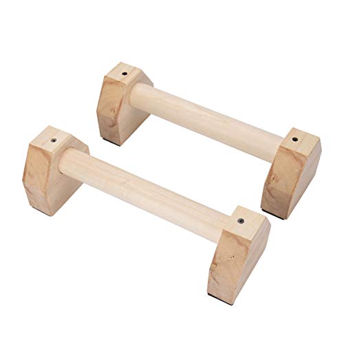 Barras de madera para flexiones, mini barras paralelas de madera, juego de 2 unidades de...