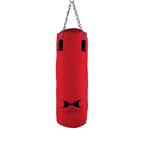 Hammer 92074 - Conjunto de Saco de Boxeo y Guantes (80 cm), Color Rojo y Negro