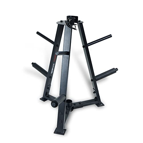 ZERRO Soporte Discos Pesas Soporte múltiple para Discos de Pesas y Barras con 6 Barras de...