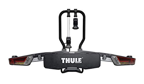 Thule EasyFold XT 2, Portabicicletas para bola de remolque totalmente plegable, compacto y...