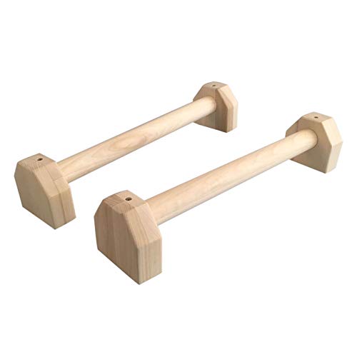 Barras de madera para flexiones, mini barras paralelas de madera, juego de 2 unidades de...