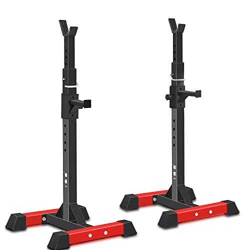 ISE Soporte Barra Pesas Estante de Barra con Pesas Ajustable para Barbell, Power Tower Squat...
