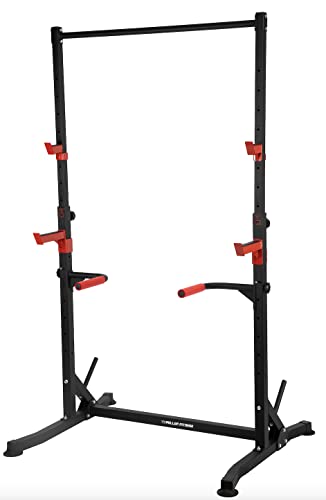 Squat Rack v2/Barra de tracción Ajustable/Barra Fija/Developper reclinado/Pull up Bar/Jaula de...