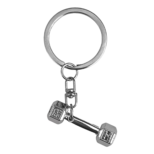 AUTOZOCO Llavero en Forma de Mancuerna, Llavero Mancuerna 3D, Llavero Pesa Gimnasio, Llavero...