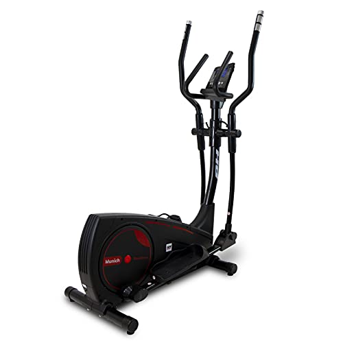 Bicicleta Elíptica BH Munich E100- zancada de 34 cm - Sistema inercial de 12 kg - Freno...