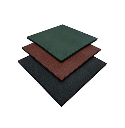 Loseta de caucho para gimnasio | Medida 50 x 50 x 2 cm | Suelo de caucho gimnasio | Pavimento...