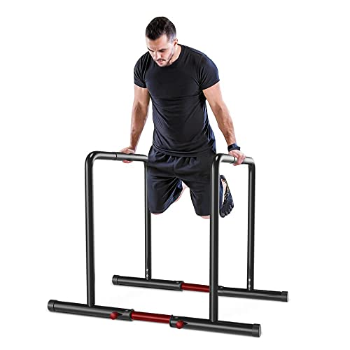 YOLEO Barras Paralelas Calistenia Adjustable, Carga 230KG, Dip Bar Fitness, Push Up Bars de...
