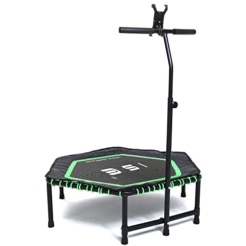 ISE Trampolín Fitness para Gimnasio con Mango, Cama Elástica Interior para Adultos Ajustable...