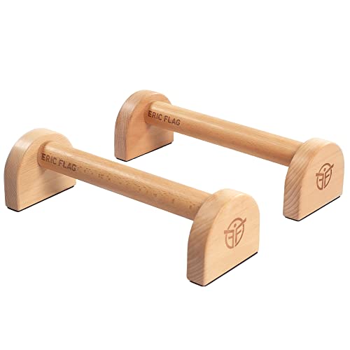 Eric Flag Paralelas Calistenia Madera Baja para Fitness, Gimnasio, Entrenamiento de Calle,...