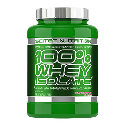 Scitec Nutrition 100% Whey Isolate con L-glutamina adicional, 2 kg, Fresa
