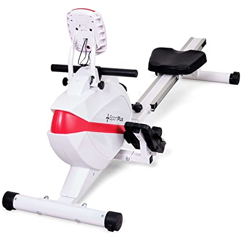 SportPlus Máquina de Remo Fitness para Uso Interior – Incluye Receptor de Ritmo Cardíaco de...