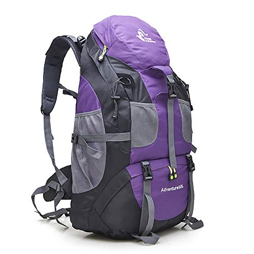 50L Mochila de senderismo ligera y resistente al agua, mochila de deporte al aire libre, bolsa...