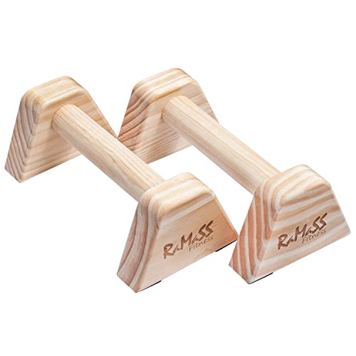 RAMASS Fitness Barras Paralela, Push Up Bars, Mini Parallettes De Madera, Barras De Gimnasia,...