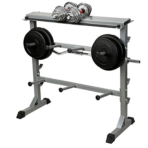 CCLIFE Soporte Discos Pesas Soporte para Barras de Pesas Discos bastidores de Peso Estante de...
