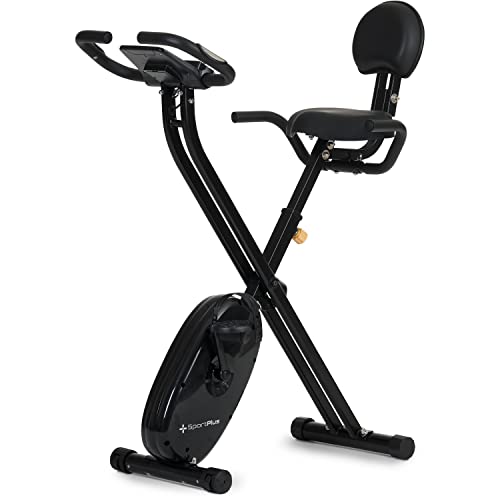 SportPlus Bicicleta estática Plegable para casa, Opcional con Control por App, Respaldo,...