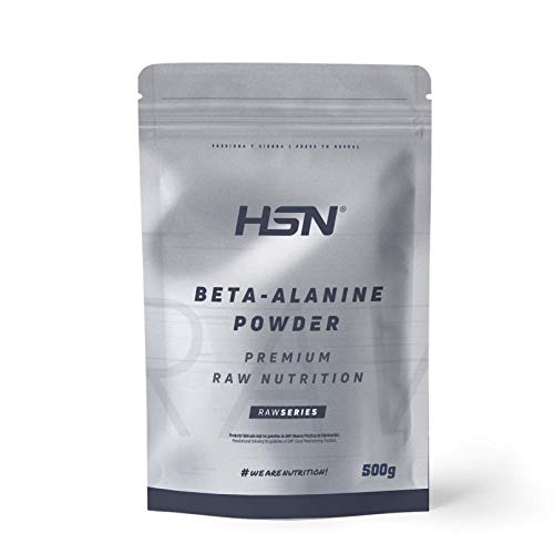 HSN Beta Alanina en Polvo Sabor Natural 500 gr = 250 Tomas por Envase | 4000 MG de Beta-Alanina...