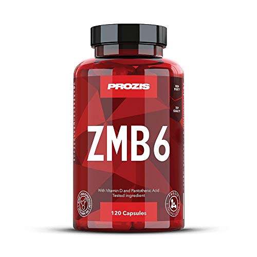 Prozis ZMB6 120 Caps - Cinc, Magnesio y B6 - Fórmula Vitamínico Mineral para Atletas -...