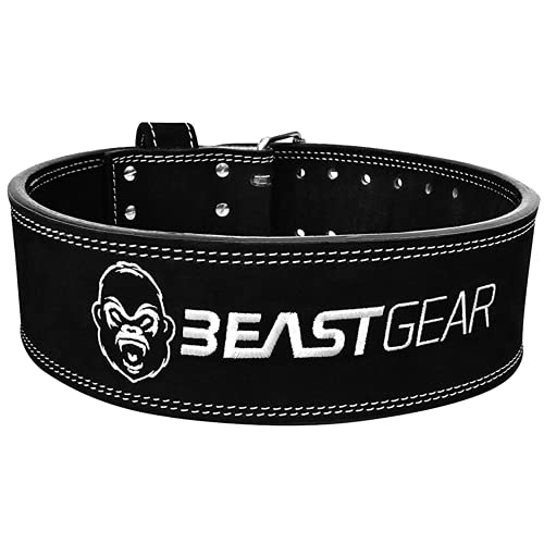 Beast Gear Cinturón Halterofilia – Cinturón Lumbar Powerlifting con Doble Hebilla –...