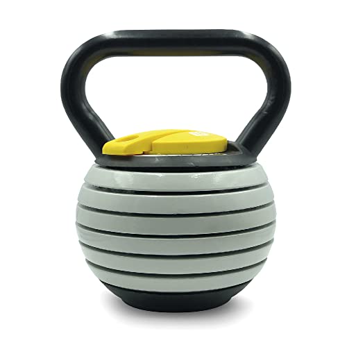 HxG.Kettlebell Ajustable o Pesa Rusa de 2,5kg a 18 kg de Carga y Peso Variable con Discos,...