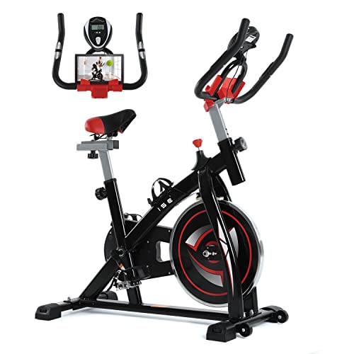 ISE Bicicleta Estática, Volante de Inercia, Ajustable Resistencia,Bicicleta Fitness de...