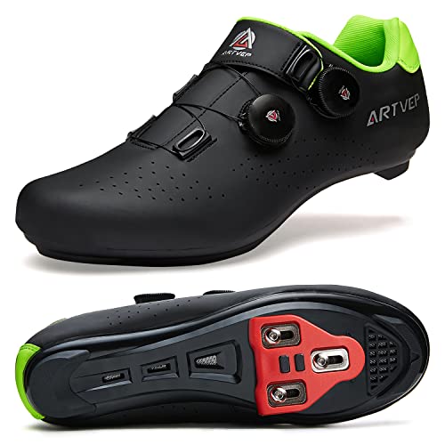 Zapatillas de Ciclismo para Hombre Zapatillas de Bicicleta de Carretera para Mujer Negro EU42