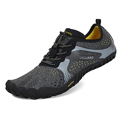 Zapatillas de Descalzo Hombre Mujer Escarpines de Deporte por la Gym Correr Playa Negro 43