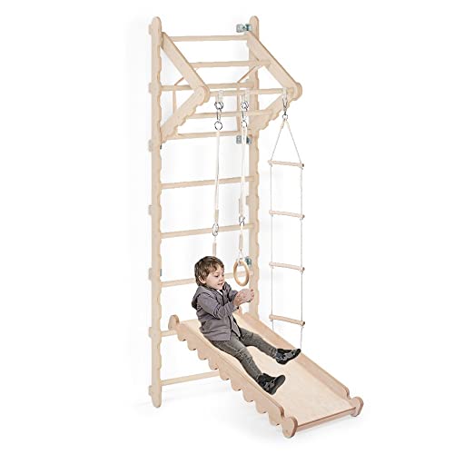 MAMOI® Espalderas Gimnasio para casa (L/XL/XXL) y aditivos | Espaldera Gimnasio de Madera...