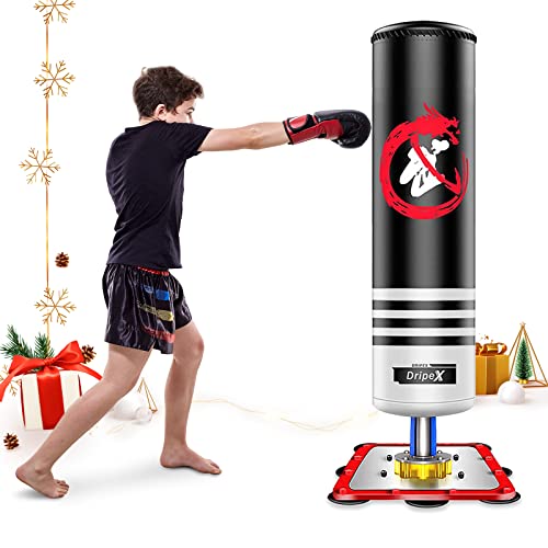 Dripex Saco Boxeo Niños, Saco de Boxeo de Pie Niños Profesional, No Hinchable, con Base de...