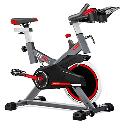 FITFIU BESP-100 - Bicicleta Indoor con disco inercia 16 kg, resistencia regulable, sillín y...