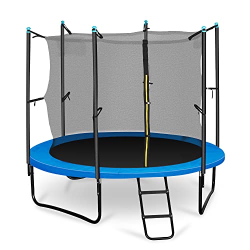 Klarfit Cama Elastica Niños con Red de Protección, Camas Elasticas Exterior con Cubierta para...