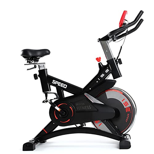 ISE Estática de Profesional con Sensor de Pulso,Ajustable Resistencia, Pantalla, Bicicleta...