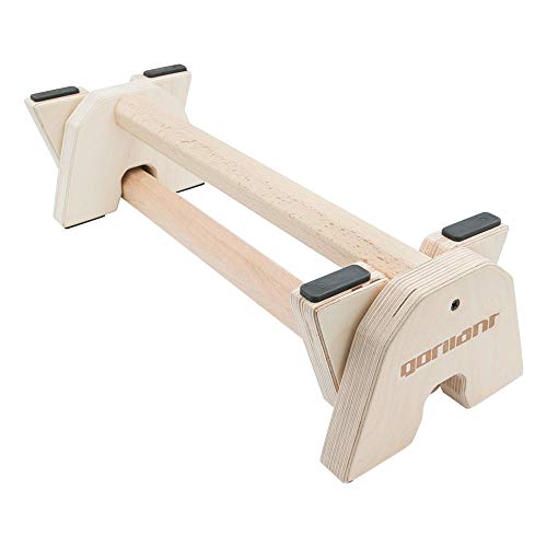 Gorilant - Soporte para Flexiones, Paralelas de Calistenia, Barra de Madera Haya, 42CM...