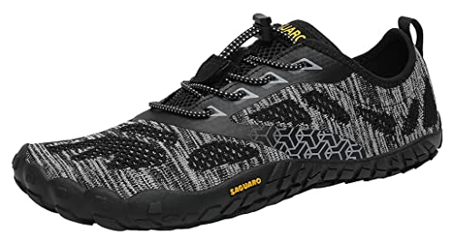 SAGUARO Hombre Mujer Barefoot Zapatillas de Trail Running Minimalistas Zapatillas de Deporte...