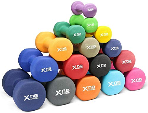 XN8 Mancuernas de Neopreno - Mancuernas con Revestimiento de Neopreno - para Ejercicios De Yoga...