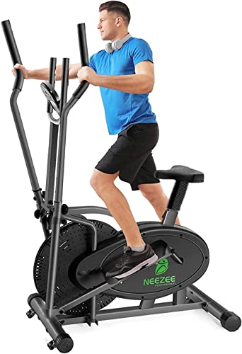 Neezee Entrenador de Cruz elíptica, máquina Cruzada Mejorada con Monitor LCD – 2 en 1...