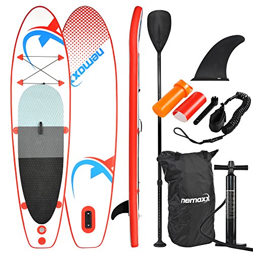 Nemaxx PB305 Tabla de Paddle Surf Sup 305x76x10cm, Rojo/Azul - Tabla de Paddle Board - Tabla de...