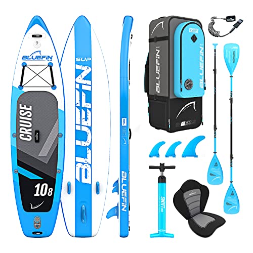 Paquete de Sup Bluefin Cruise | Tabla de Paddle Surf Hinchable | Remo de Fibra de Vidrio | Kit...