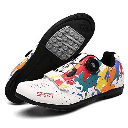 Zapatos de Bicicleta AtléTicos Profesionales Zapatillas de Ciclismo de Velocidad para Hombre...