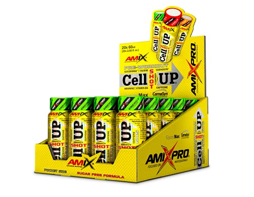 Amix - Cellup Shot - Suplemento Alimenticio - Contiene Cafeína - Aumenta la Fuerza y...