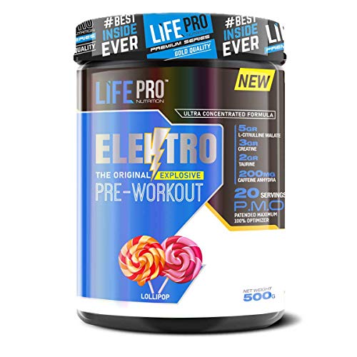 Life Pro Elektro Pre Workout para mejorar el rendimiento muscular – Suplemento deportivo pre...