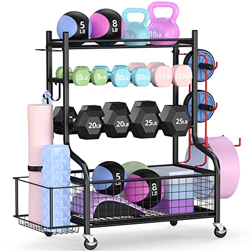 Mythinglogic Soporte Mancuernas, Multifuncional Soporte Pesasaplicar para Colchoneta de Yoga,...