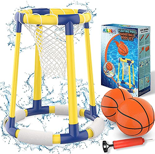 AOLUXLM Flotante Canasta Juguetes Piscina Juegos, Juguete de aro de Baloncesto para Piscina al...